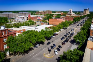 Broad Street Downtown Augusta GA Aerial View 6383